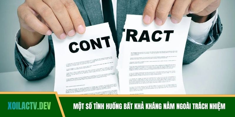 Một số tình huống bất khả kháng nằm ngoài trách nhiệm